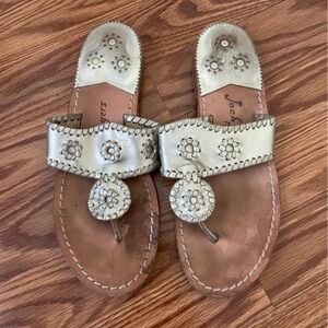 Jack Rogers platinum sandals